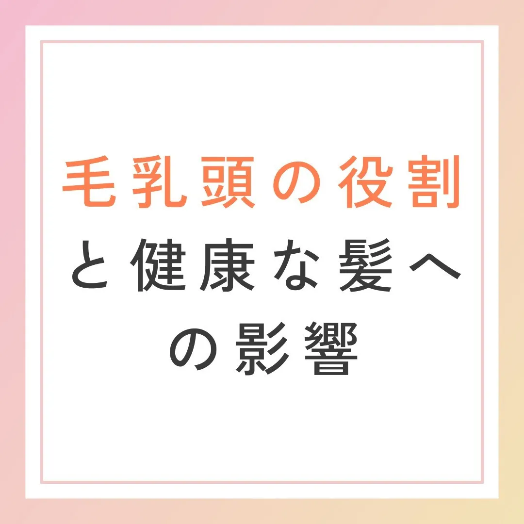 毛乳頭の役割と健康な髪への影響🌟