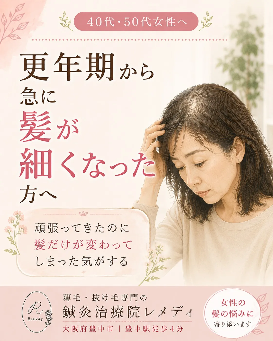 「最近、髪が細くなった気がする…」